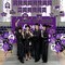 Class of 2026 Graduation Decorations Kit - Purple and Gold Congrats Grad Banner Set with Backdrop, Porch Signs, Hanging Swirls, Honeycomb Centerpieces, and Balloons - Complete Graduation Party Supplies